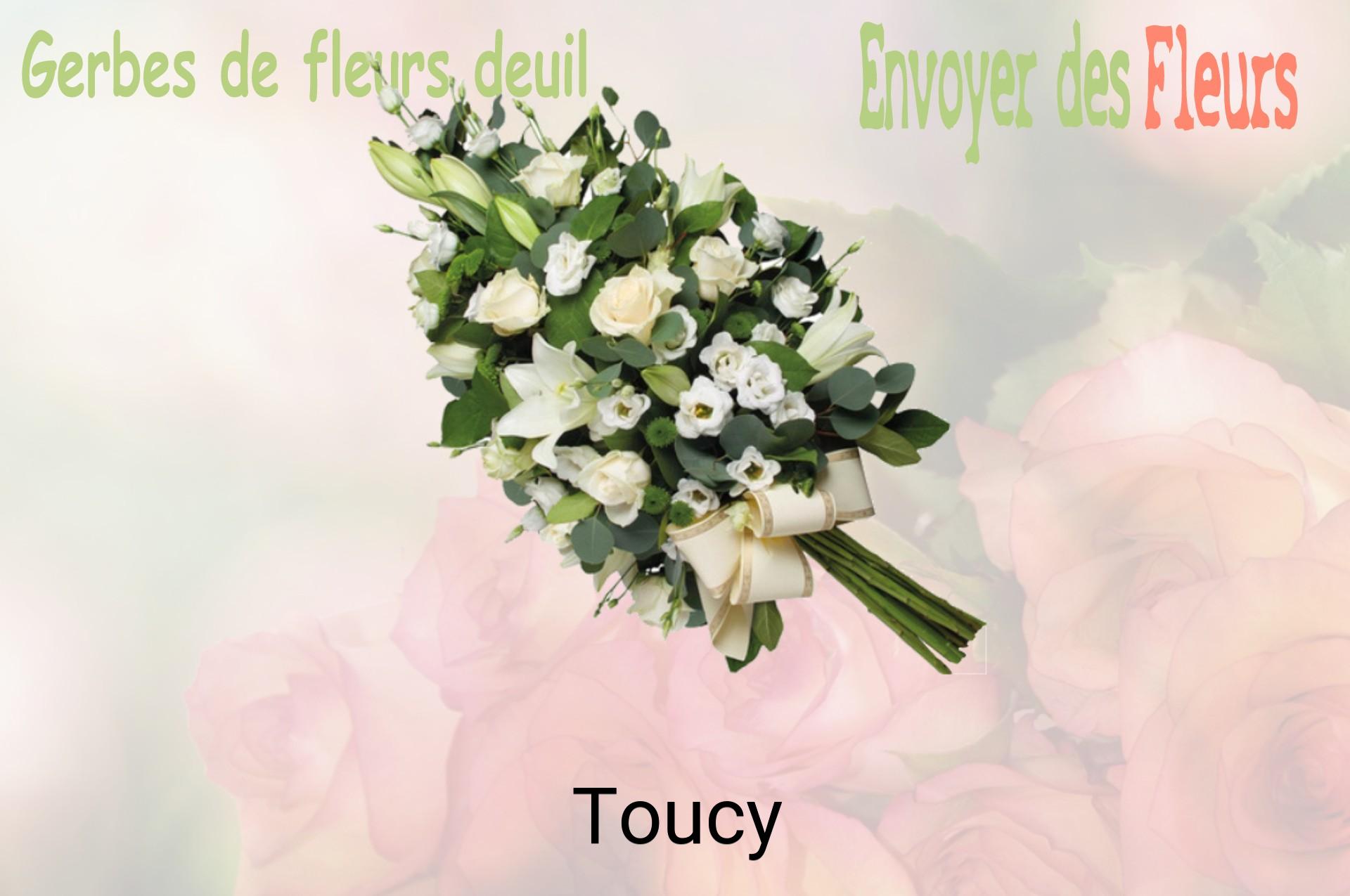 Gerbe de fleurs de deuil livrée à Toucy